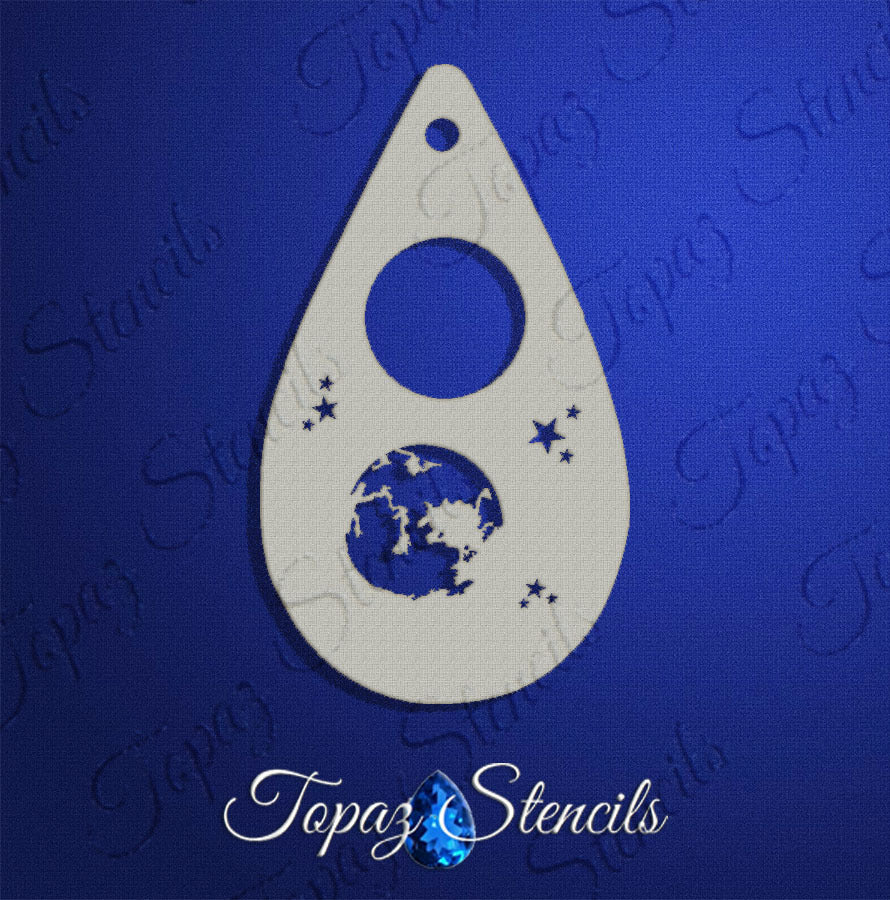 Moon and Stars stencil