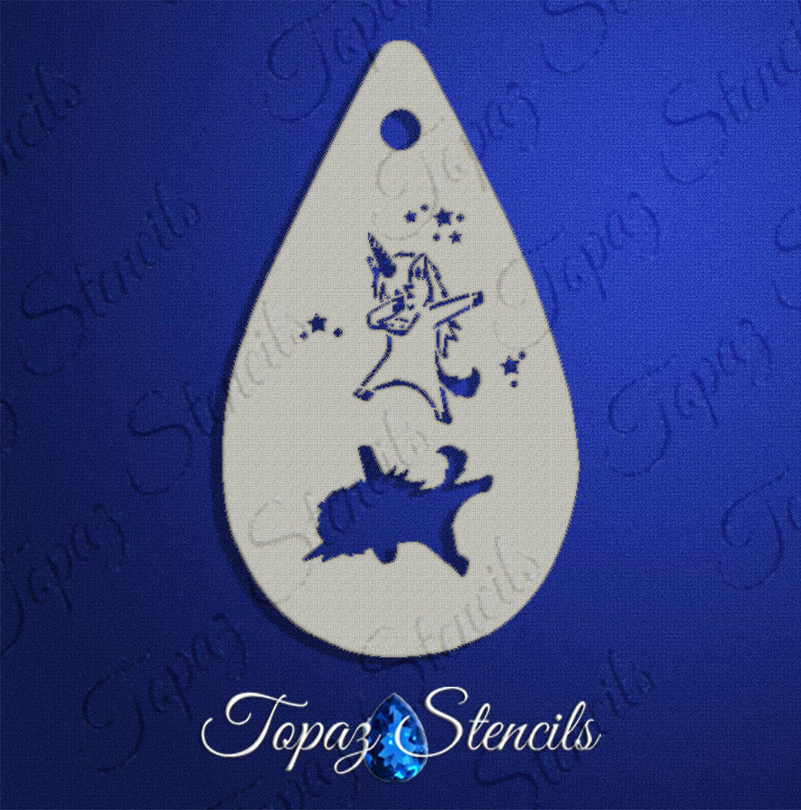 Unicorn Dab stencil