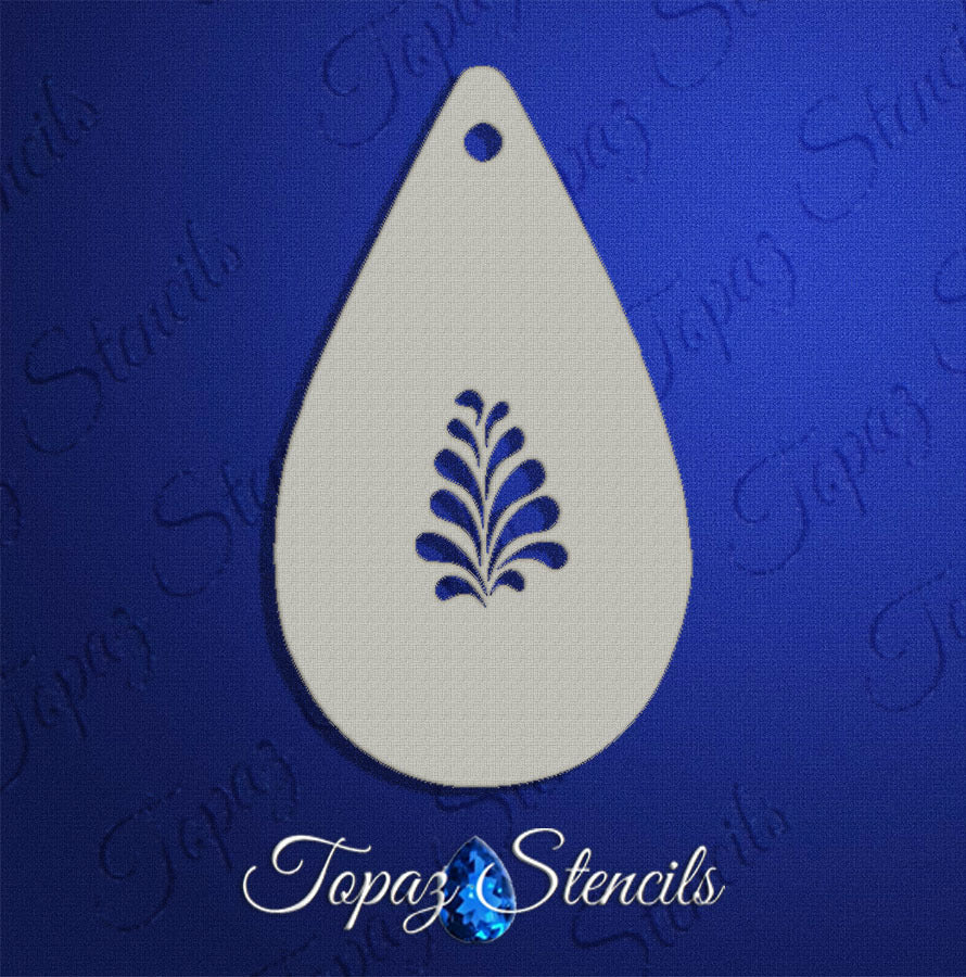 Teardrop Leaf stencil