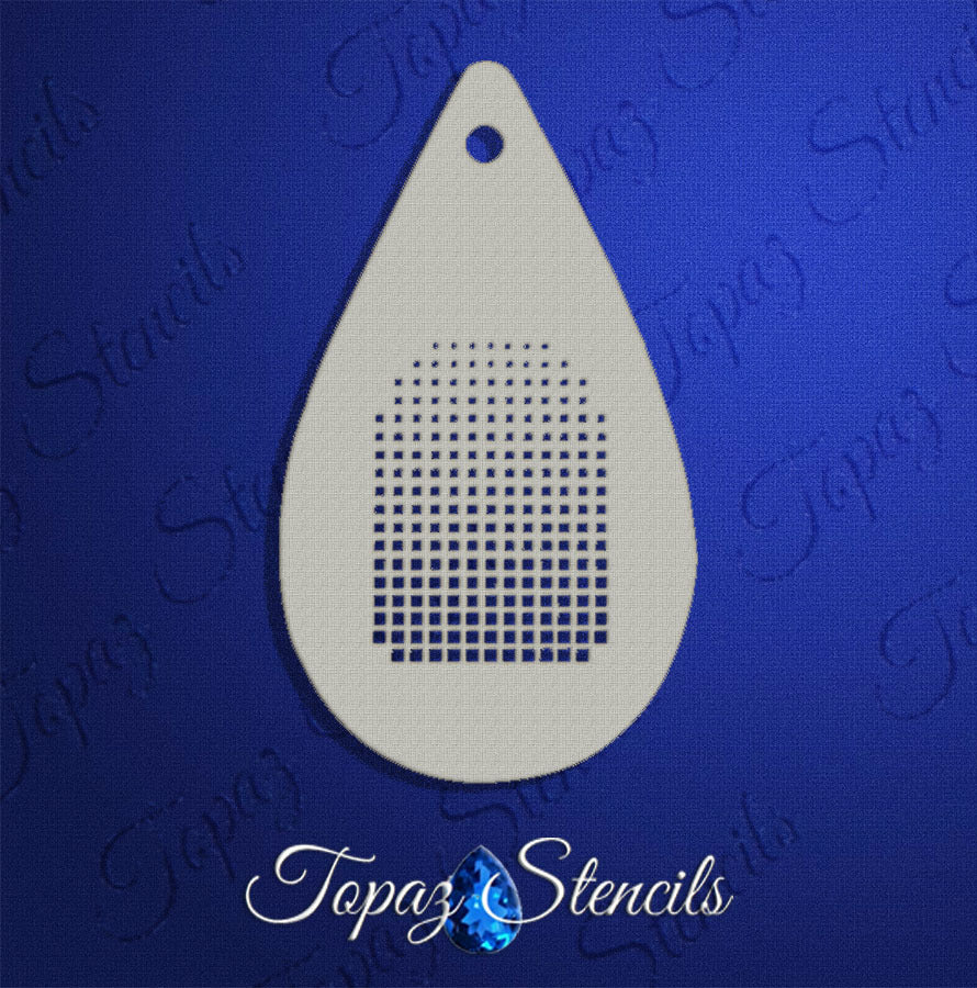 Halftone Squares stencil