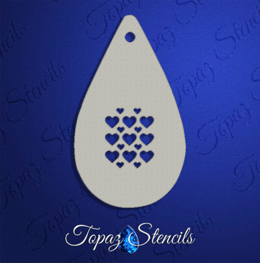 Hearts Texture stencil