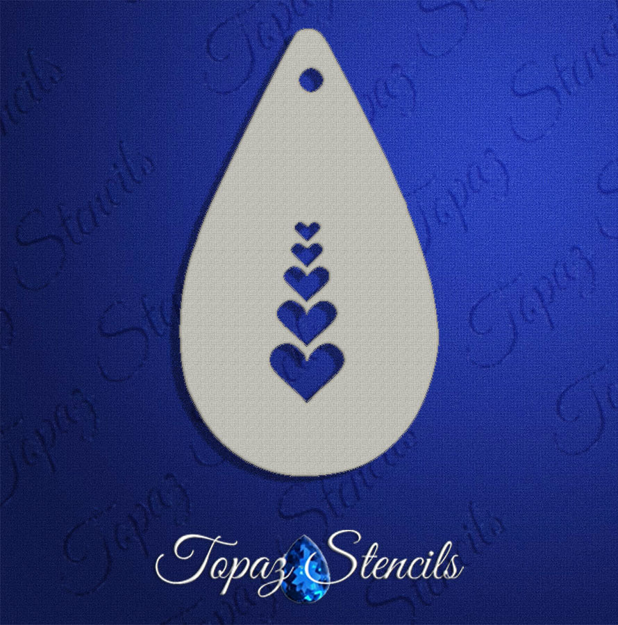 Heart Column stencil