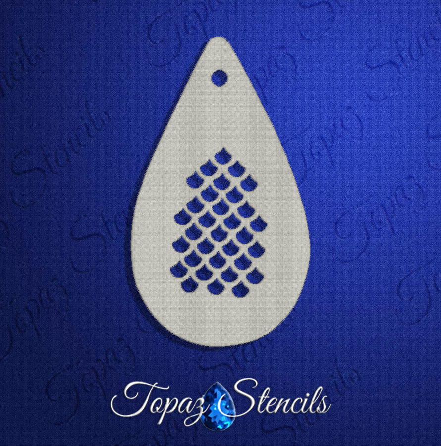 Mermaid Scales stencil