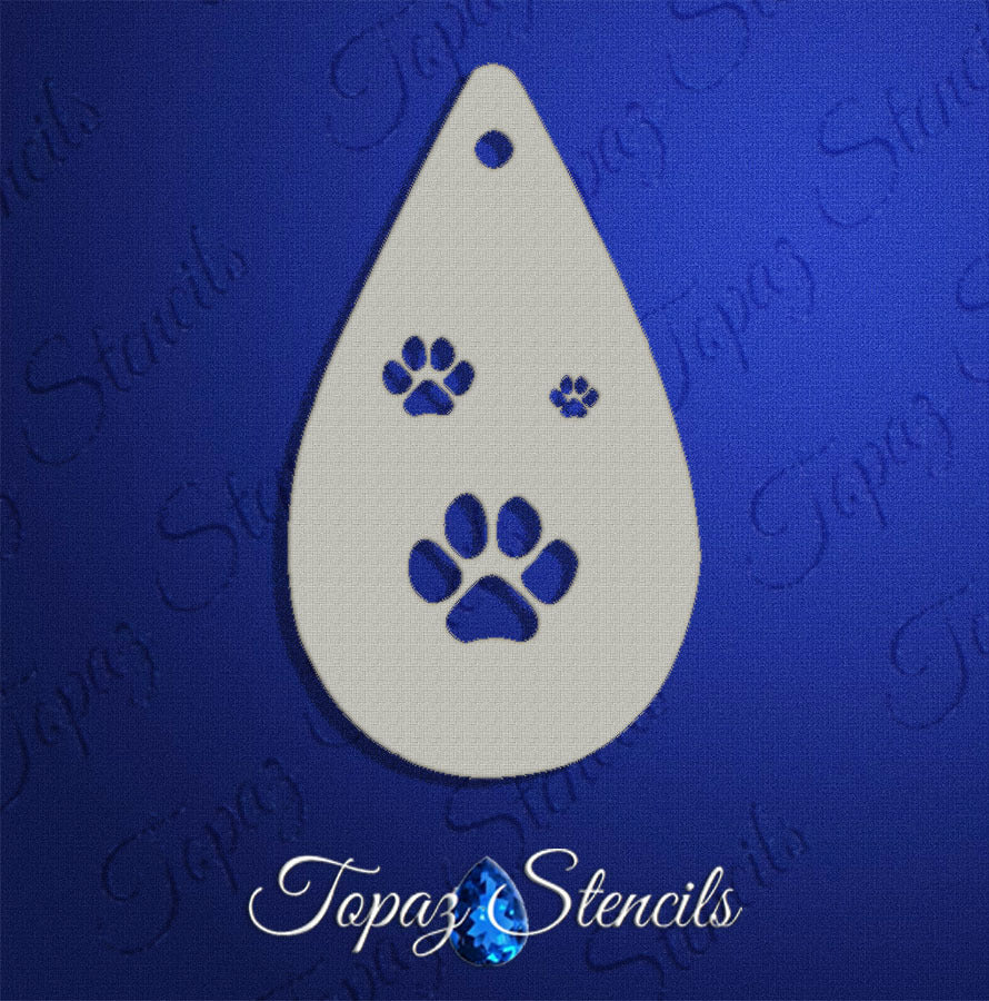 Paw Prints stencil