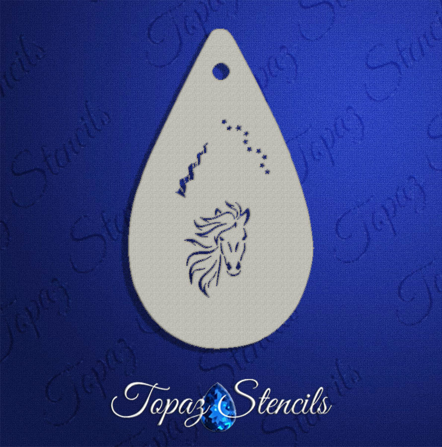 Horse and Twisted Horn stencil