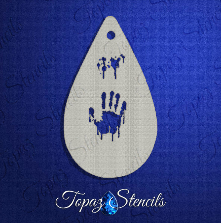 Bloody Handprint stencil