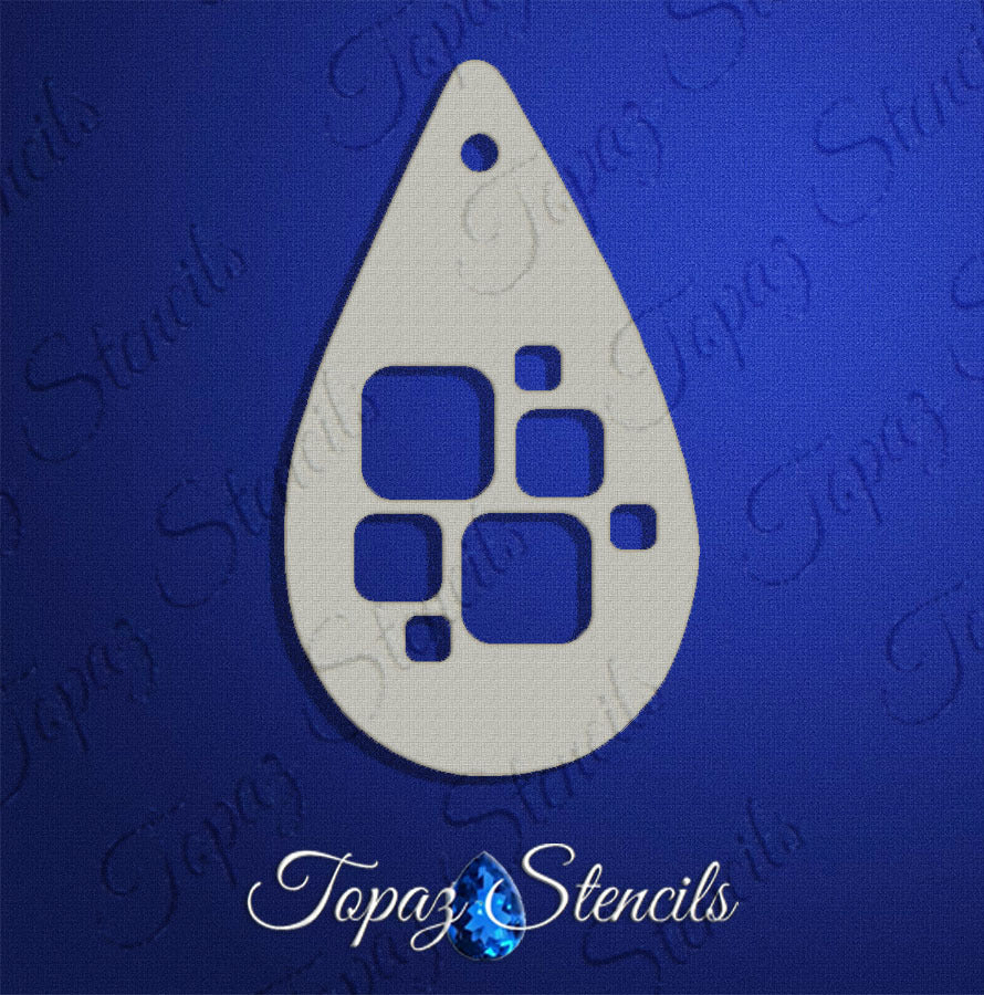Hippie Squares stencil
