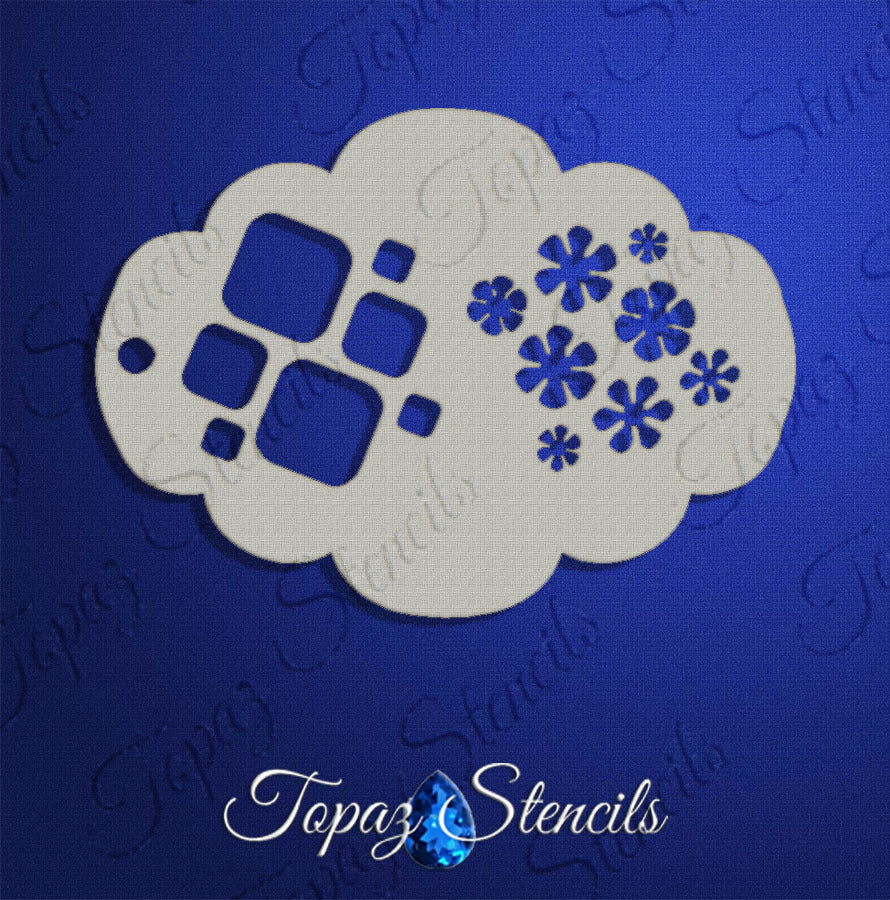 60's Hippie Textures stencil