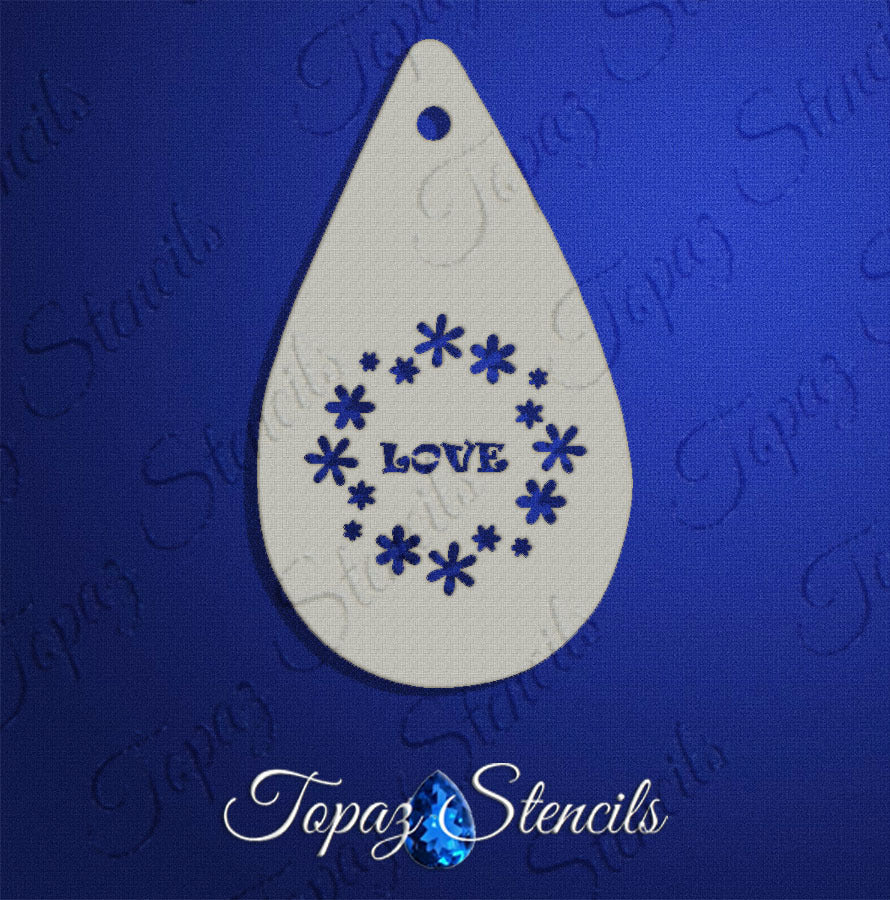 Hippie Love stencil