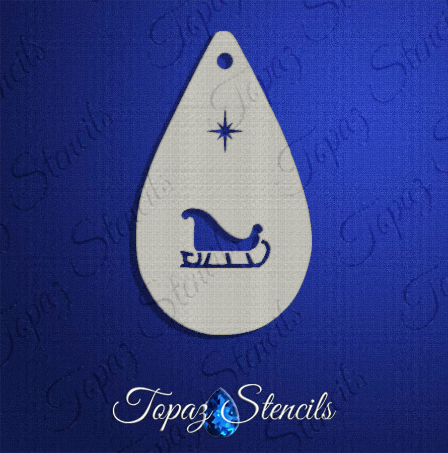 Sleigh and Star stencil