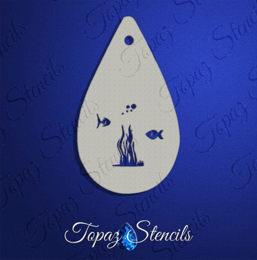 Fish and Seaweed stencil