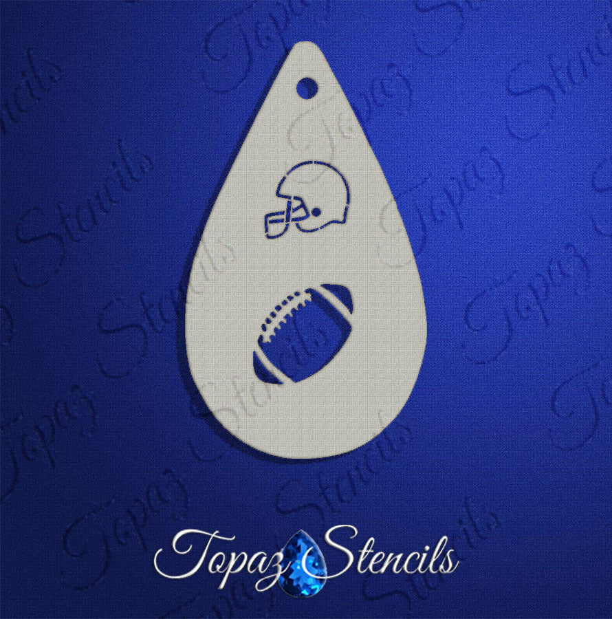 Football and Helmet stencil