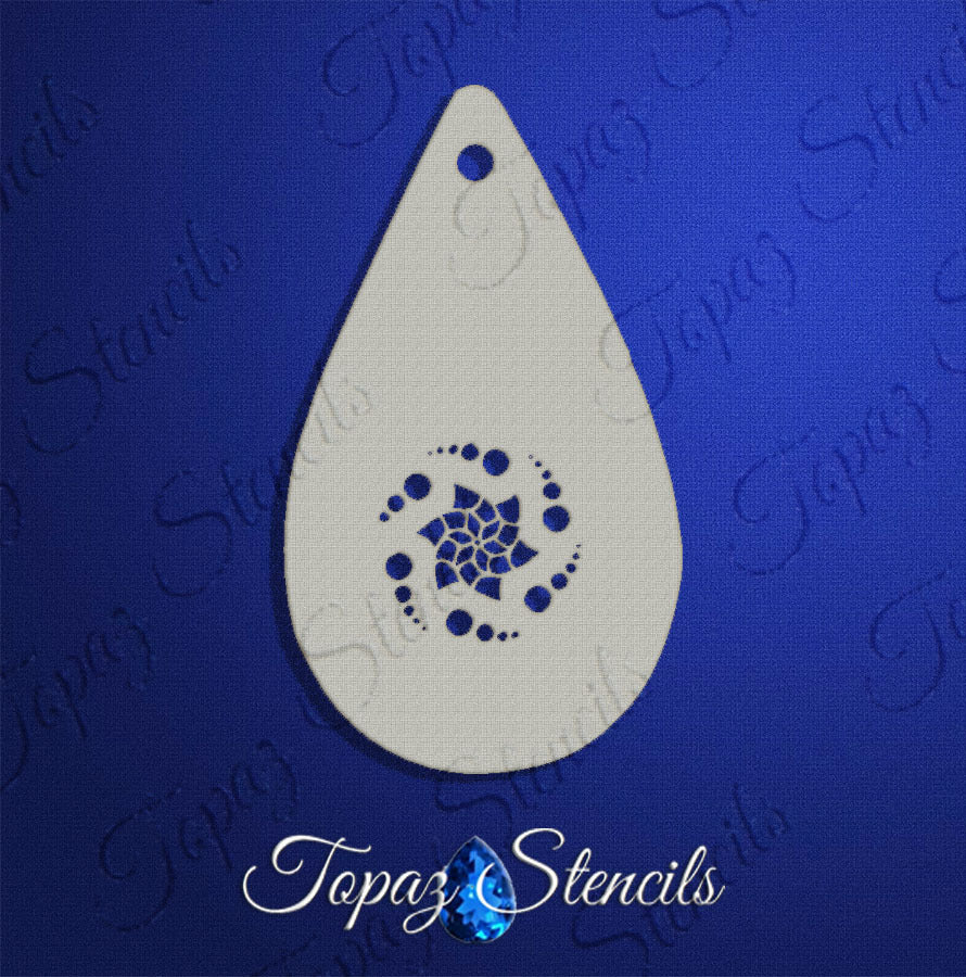 Christmas Flower and Swirl stencil