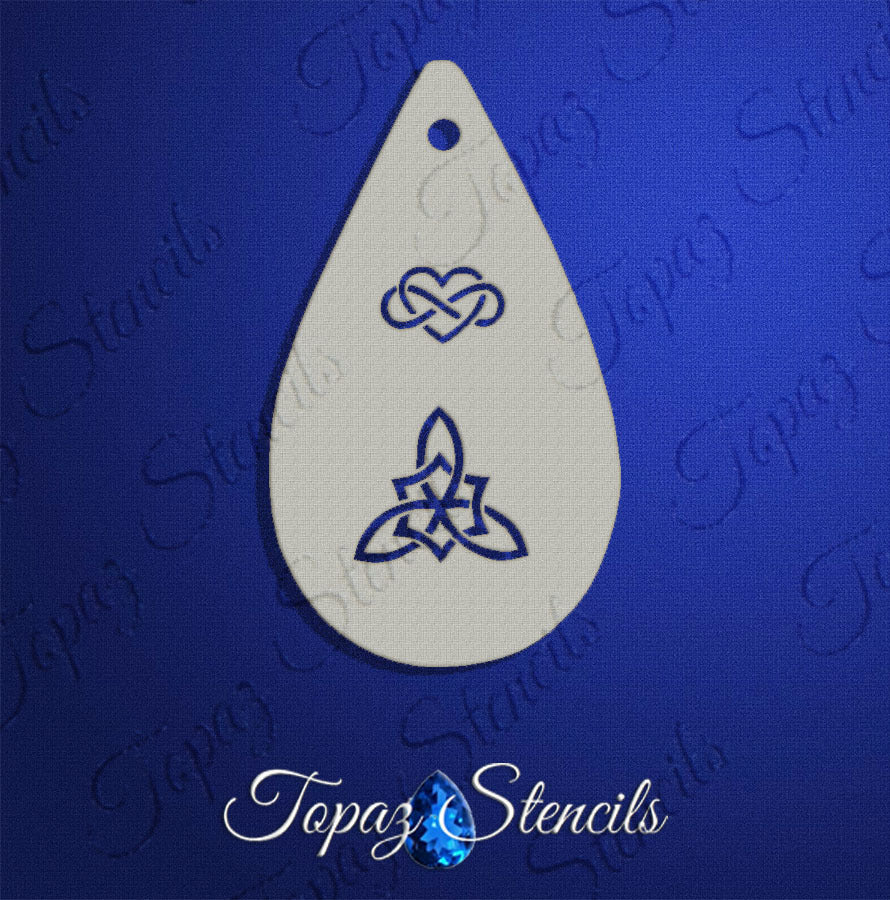 Celtic Knot and Heart Infinity stencil