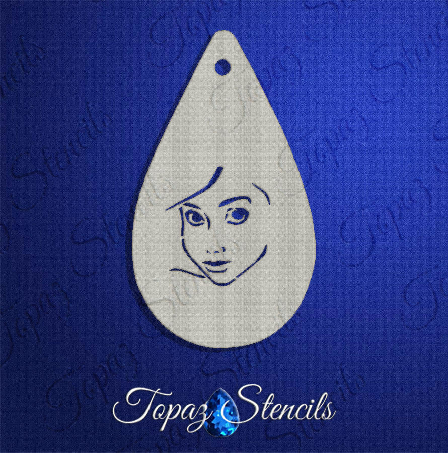 Feminine Face 1 stencil