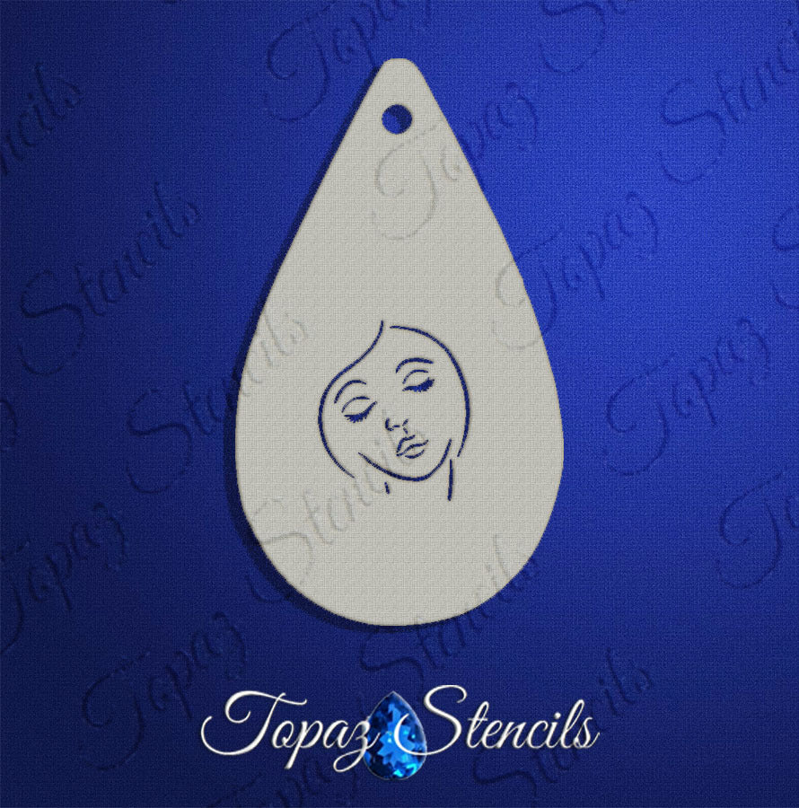 Feminine Face 2 stencil