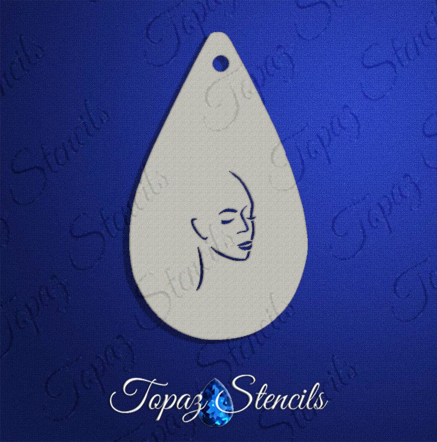Feminine Profile stencil