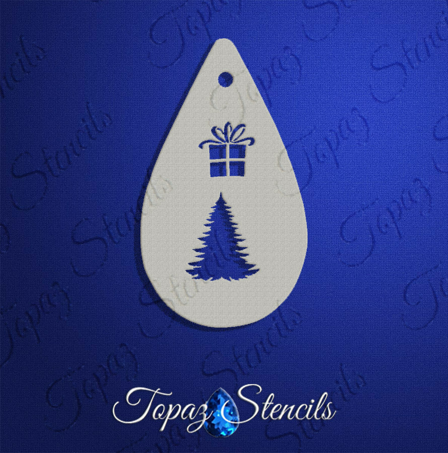Tree and Present stencil