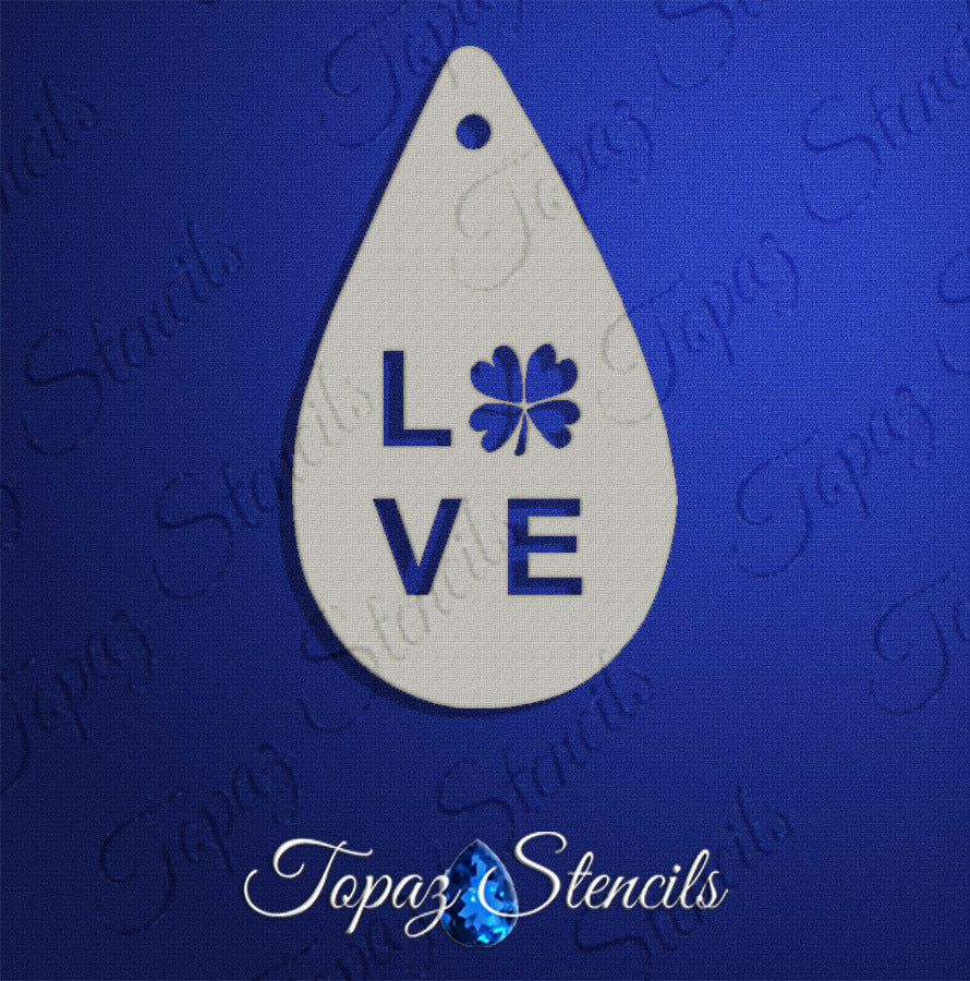 Love Shamrock stencil