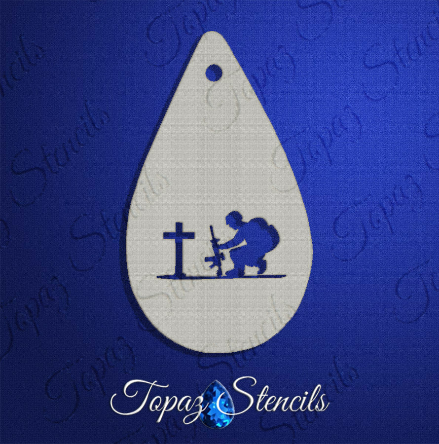 Kneeling Soldier stencil