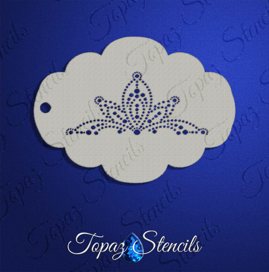 Elegant Mandala Dot Crown stencil