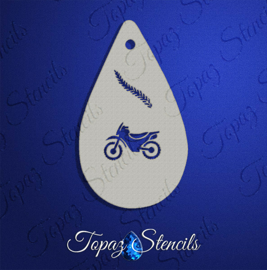 Motorbike and Tread stencil