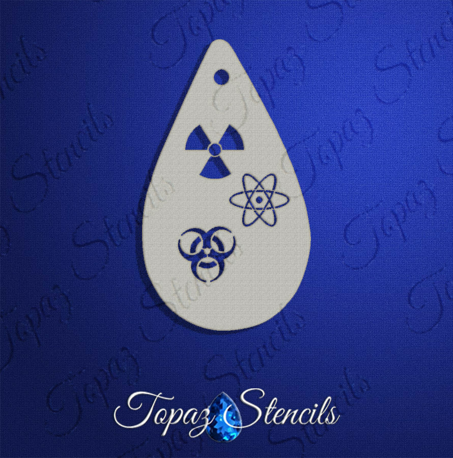 Hazard Symbols Stencil