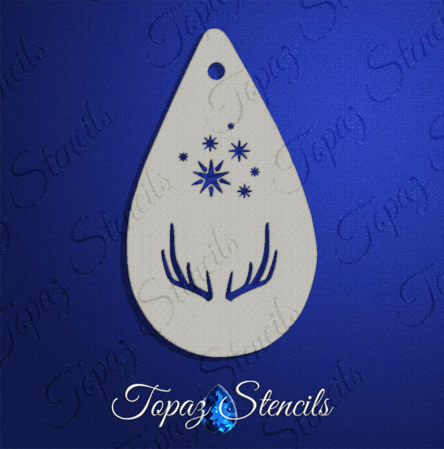 Antlers and Star Bursts stencil