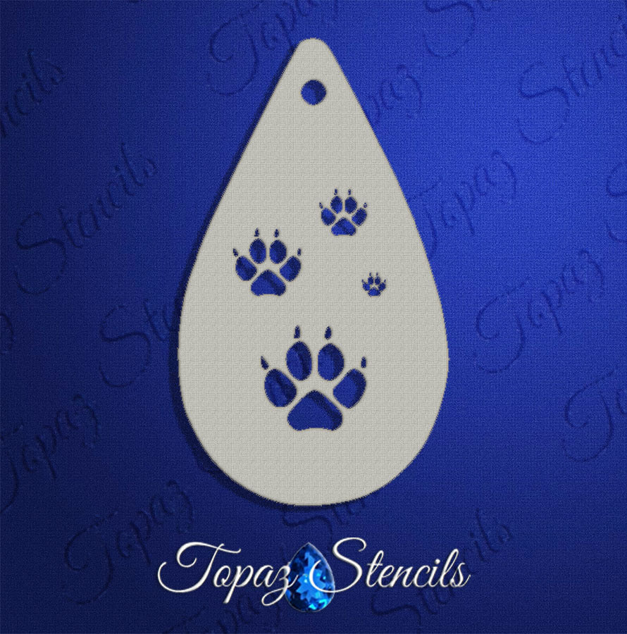 Puppy Paws with Claws stencil