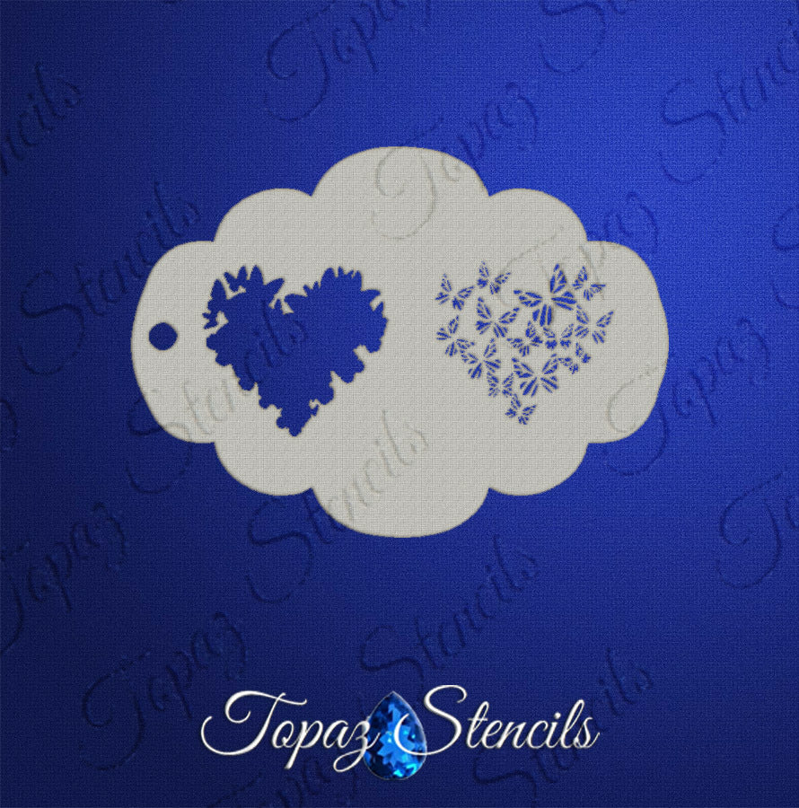 Butterfly Heart stencil