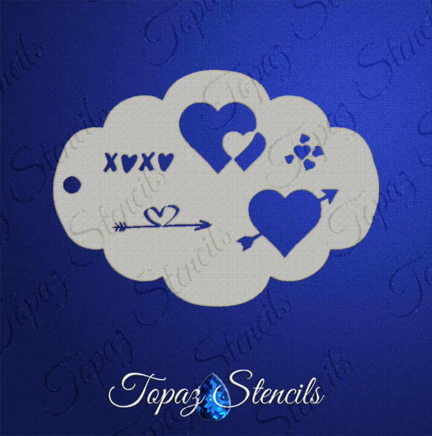 Hugs and Hearts stencil