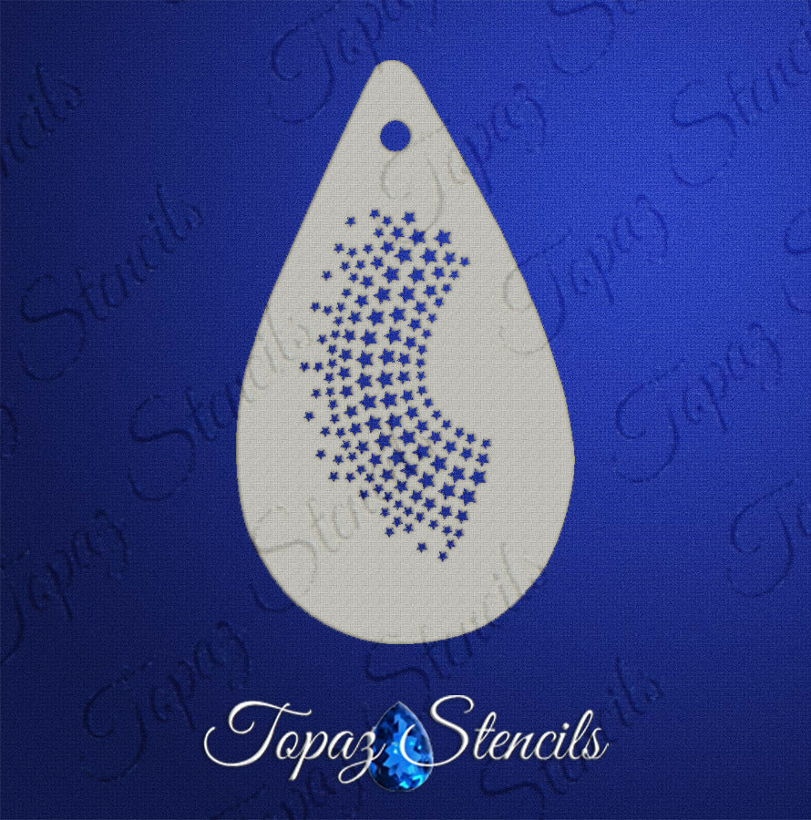 Halftone Stars Crescent Eye stencil