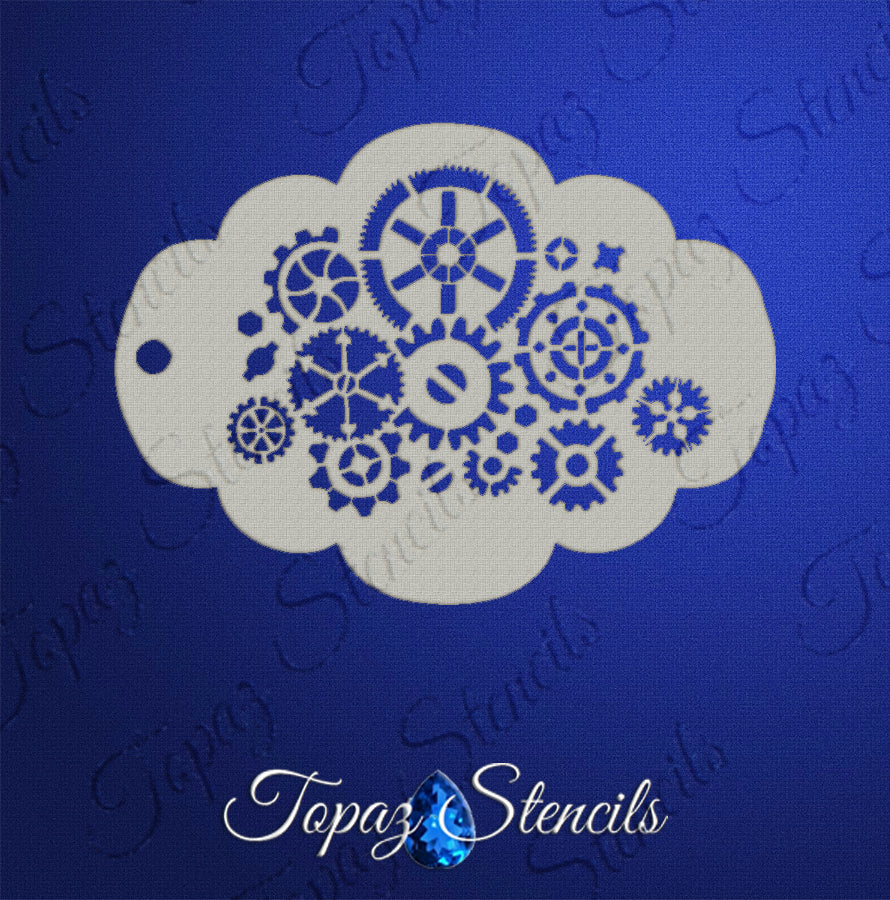 Steampunk Gears stencil