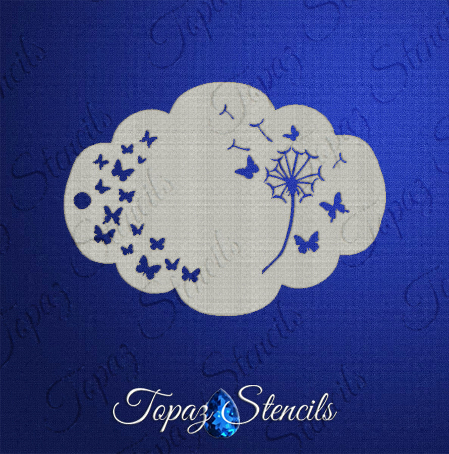 Dandelion with Butterflies Eye stencil