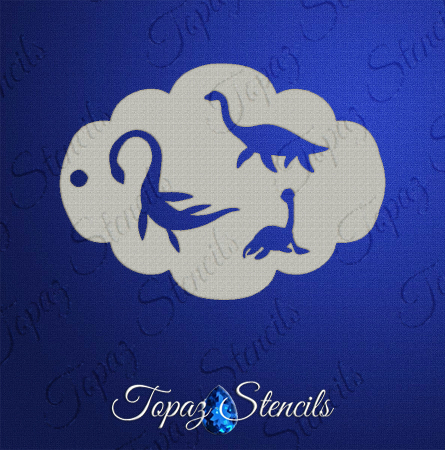 Loch Ness Monsters stencil