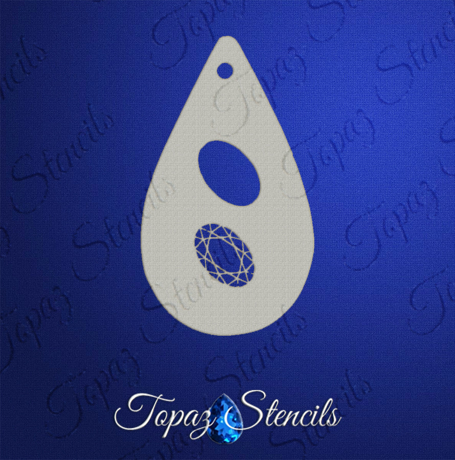 Oval Gem stencil