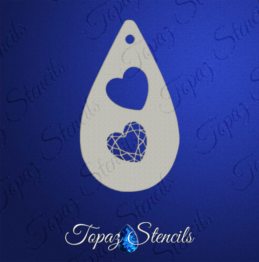 Gem Heart stencil