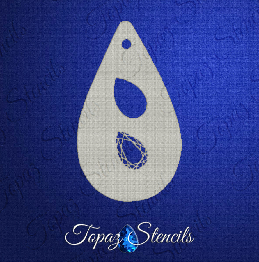 Pear Gem stencil