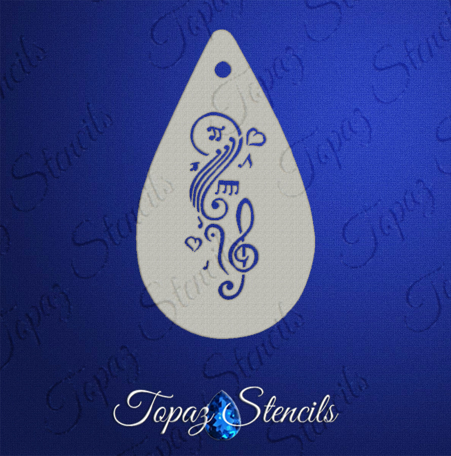 Music Swirls stencil