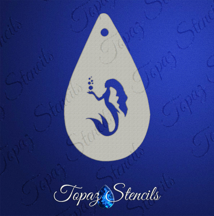 Graceful Mermaid stencil