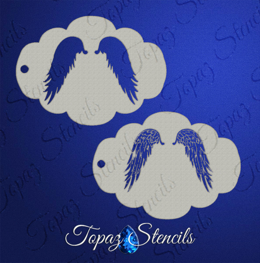 Elegant Angel Wings stencil