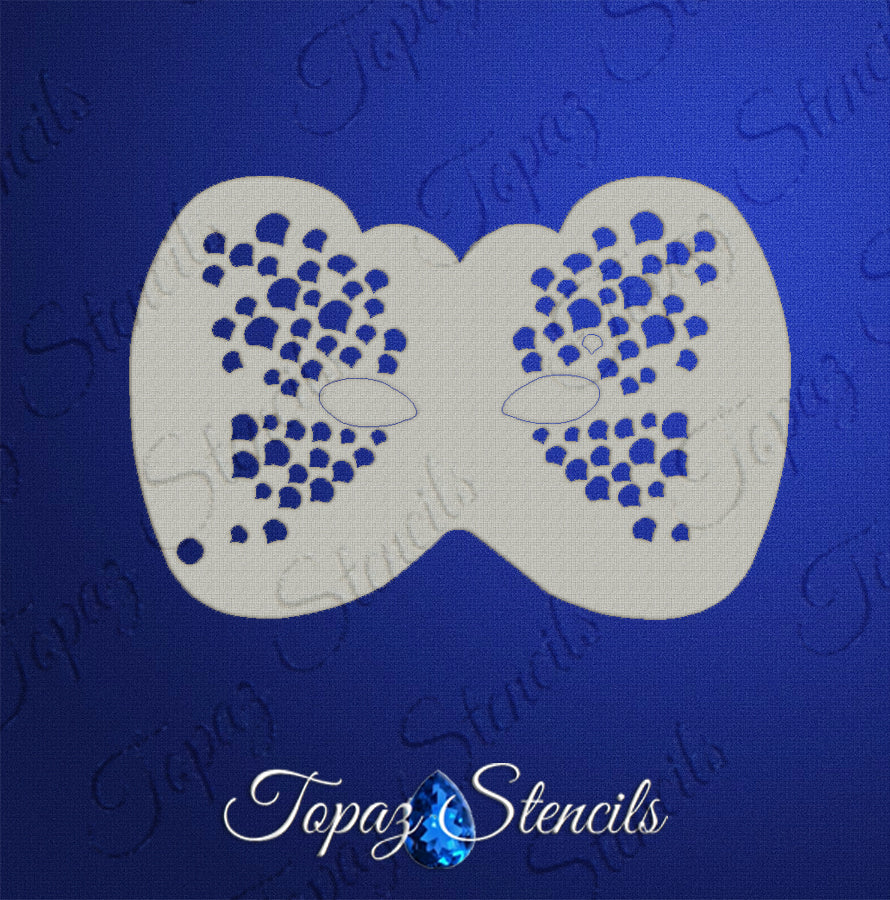 Mermaid Scales Flutter Eyes stencil