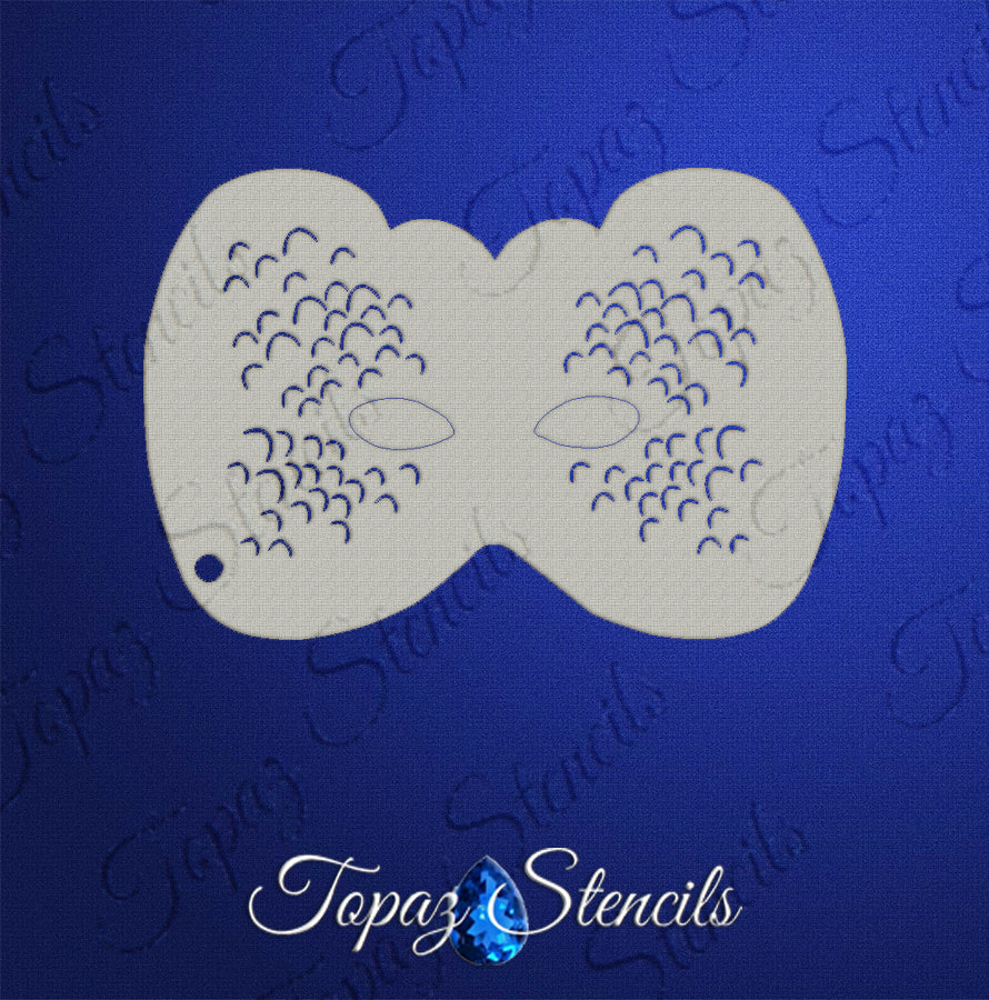Dragon Scales Flutter Eyes stencil