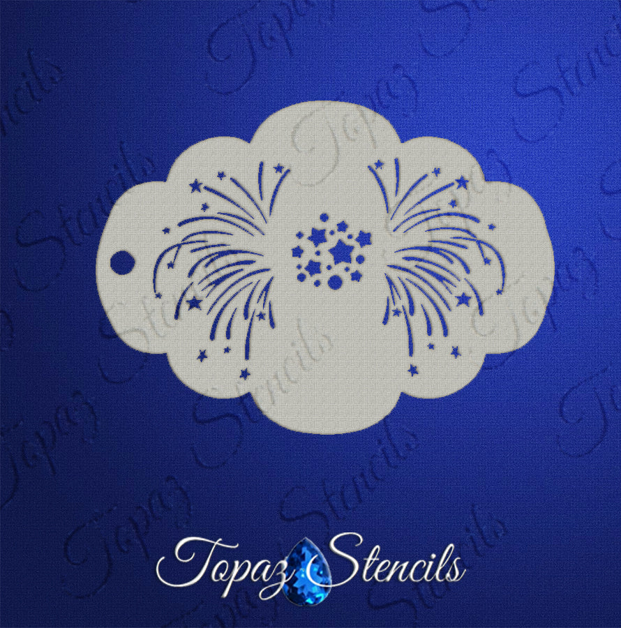 Fireworks Mirror Eyes stencil
