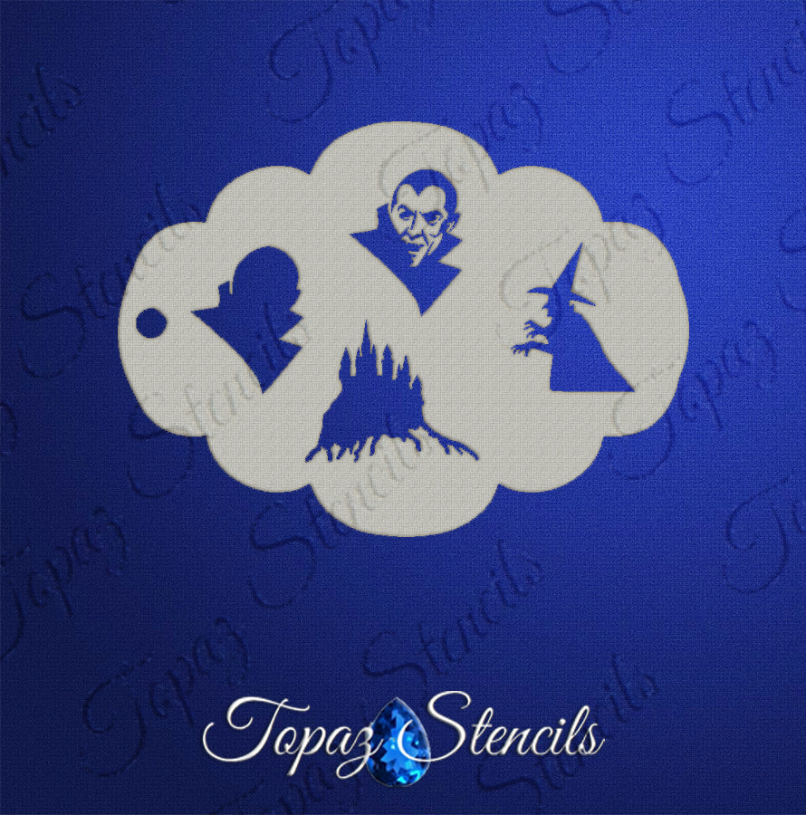 Dracula and The Witch stencil