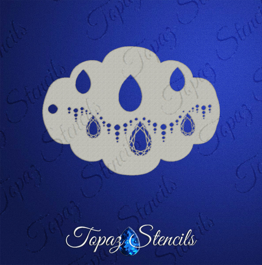 Jeweled Princess Crown stencil
