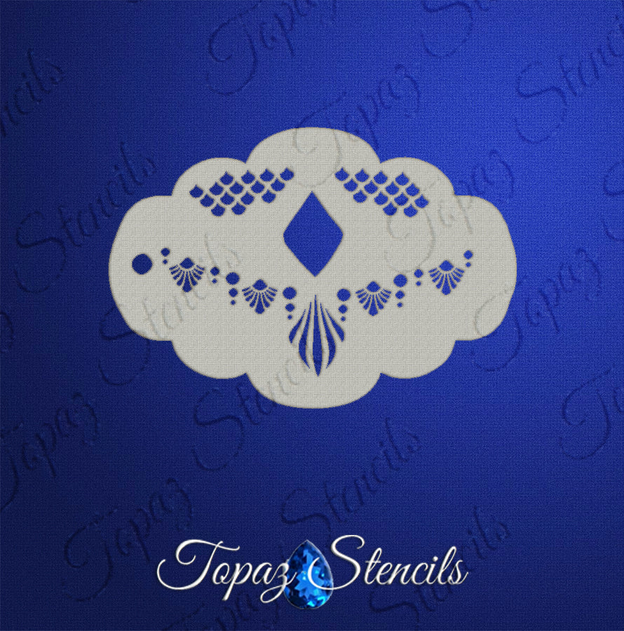 Ocean Princess Crown Stencil