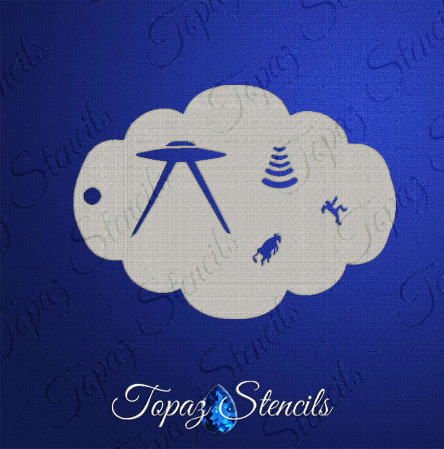 Alien Abduction stencil