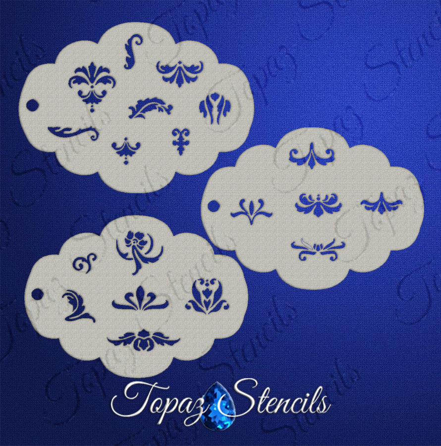 Damask Elements Collection stencil