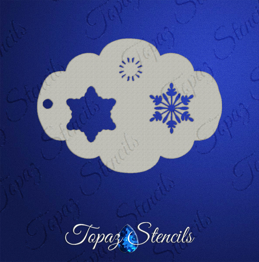 3 Step Snowflake stencil